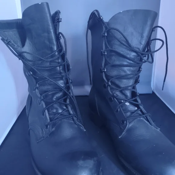 Black Combat Boots - Picture 2 of 7